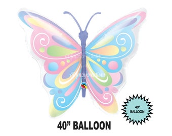 BUTTERFLY Balloon | Butterfly Birthday Party | PASTEL Birthday | Butterfly Baby Shower | First Birthday Pastel Rainbow Balloon Garland