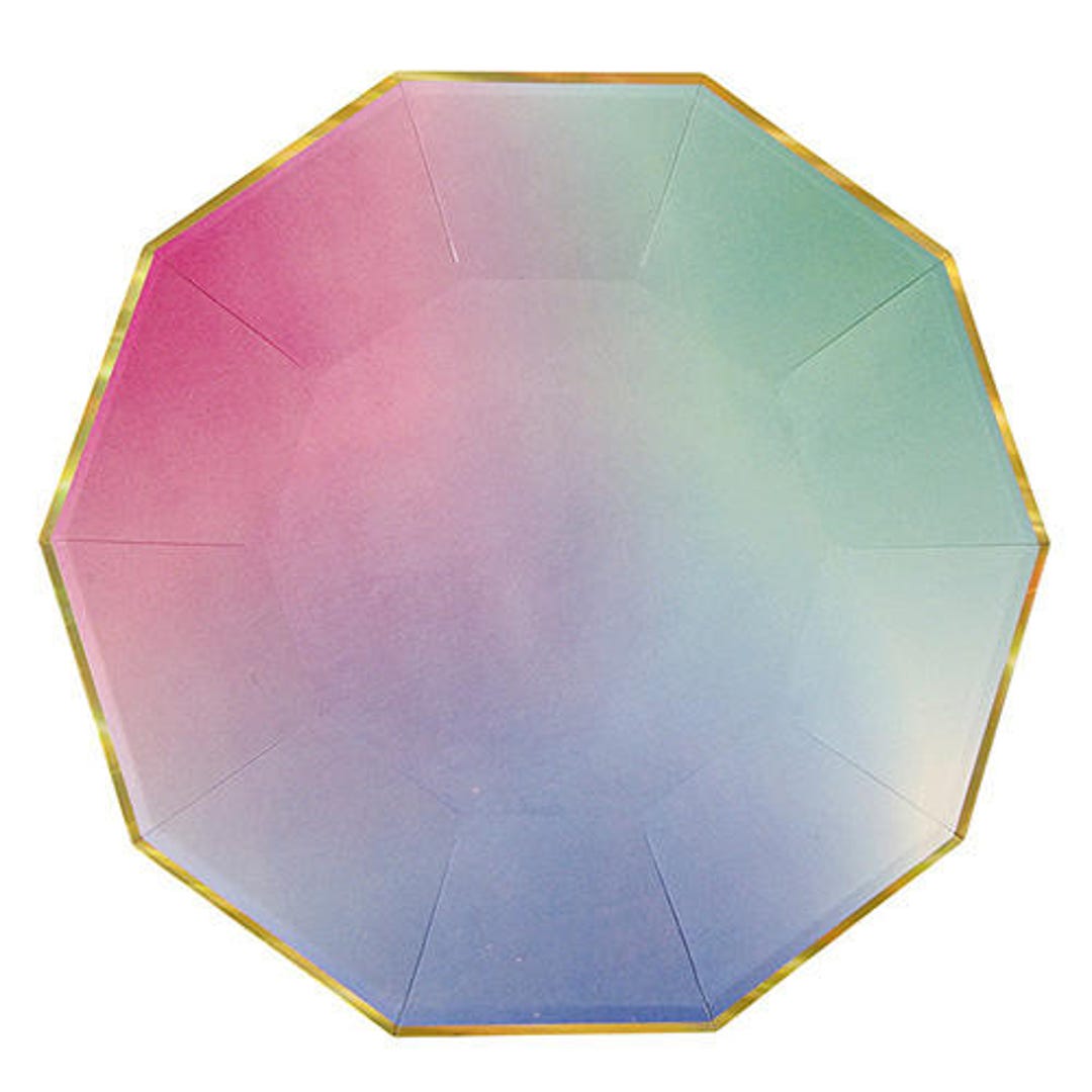 LARGE Ombre Plates Party Plates Paper Plates Ombre Party Etsy