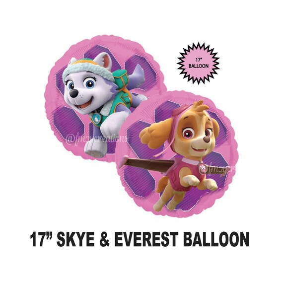 PAW PATROL Balloon | Paw Patrol Party | Paw Patrol Birthday Balloons | Girl Paw Patrol PARTY Decor | Skye & Everest Birthday Party Balloons Il_570xn