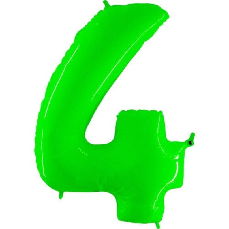 Neon Green NUMBER Balloon Neon Lime Green Giant Number Etsy