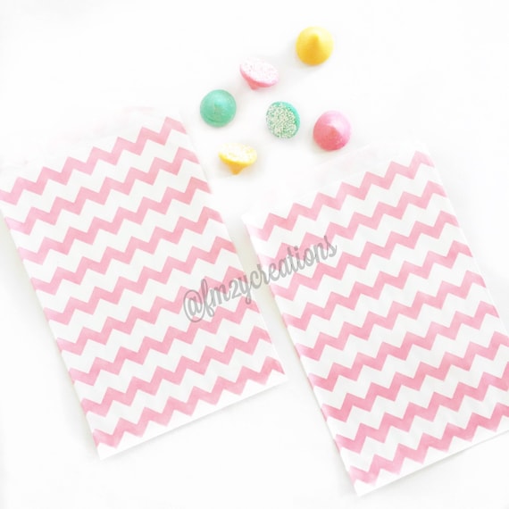 Light Pink Favor Bags Goodie Bags Treat Bags Pink Favor Etsy