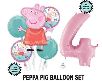 PEPPA PIG Birthday Party | Peppa Pig Balloons | Peppa Pig Birthday Balloons | Peppa Pig PARTY Decor | Peppa Birthday Decorations