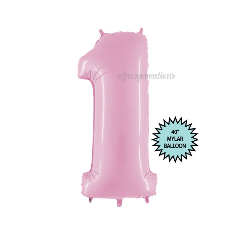 Light Pink NUMBER Balloons Jumbo Balloons 40 Etsy