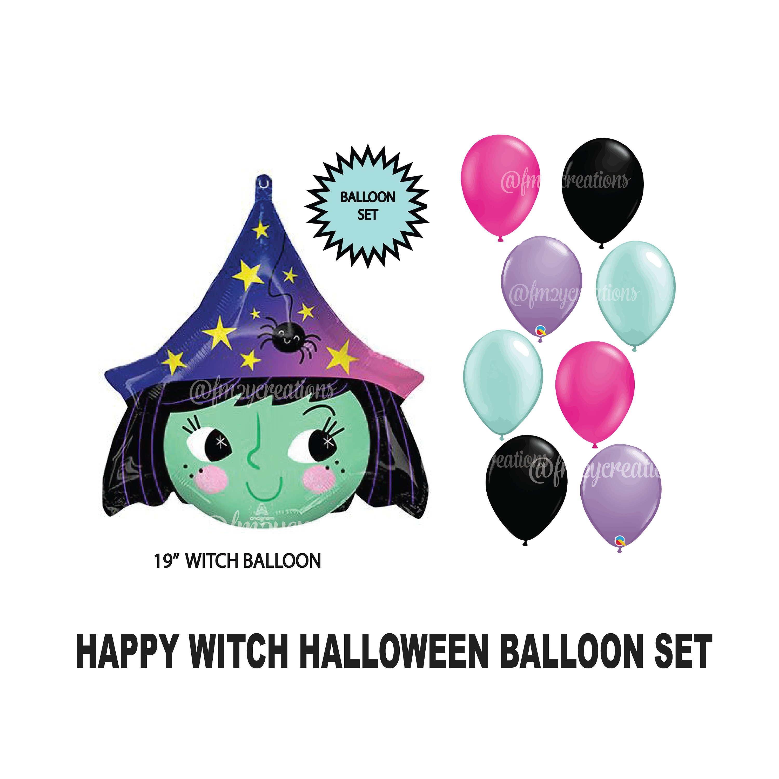 Halloween Folienballon Hexe für eine gruselige Party – Ja