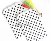 LARGE Black Favor Bags | BLACK Party Favor Bags | Black Favor Bags | Wedding Favor Bags | Black and White Party Favor Treat Bags 6.25 x 9.25 Il_170x135