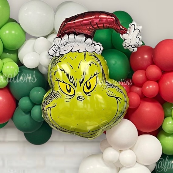 GRINCH Christmas Balloon | THE Grinch Balloon | Christmas Grinch Balloon | How the Grinch Stole Christmas Party Decor | Santa Grinch Party Il_570xn