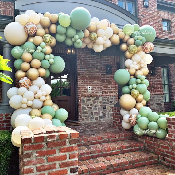 JUNGLE Balloon Garland DIY | Safari Balloon Garland Arch Kit | Wild One Birthday | 1st Birthday | Safari Baby Shower | Eucalyptus White Sand Il_570xn