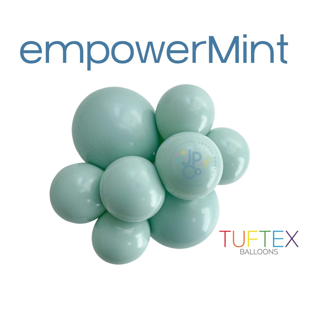 Tuftex EMPOWERMINT Balloons, Mint Green Balloons Latex, Tuftex Matte ...