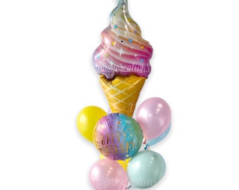 Ice Cream Party Balloons | ICE CREAM Birthday Party | Two Sweet Ice Cream Party | First Birthday | Ice Cream Theme Birthday Balloons Decor