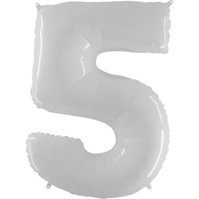 White NUMBER Balloon White Foil Number 1 Balloons White 40 Balloons Jumbo Birthday Balloon NUMBER ONE White Balloons First Birthday NUMBER 5