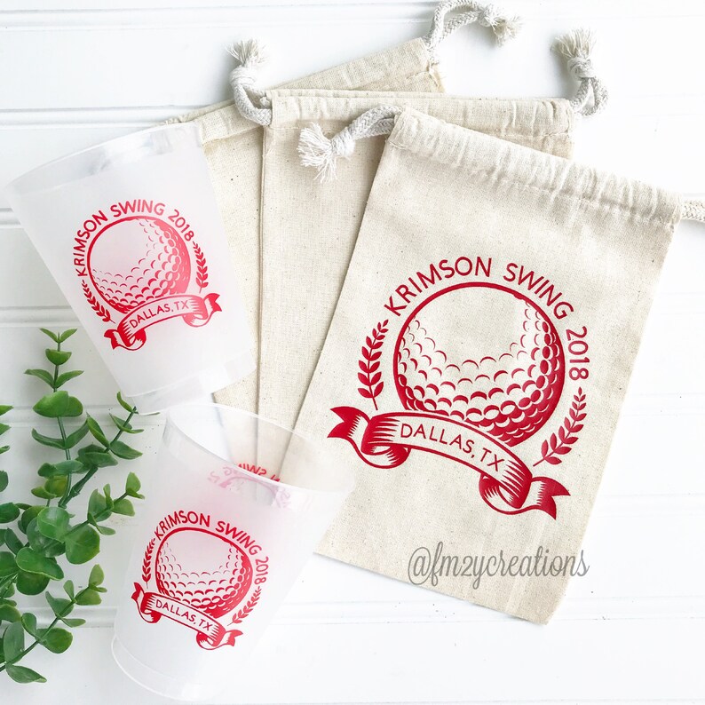 Custom Golf Favor Bag Golf Birthday Party Golf Tournament Etsy