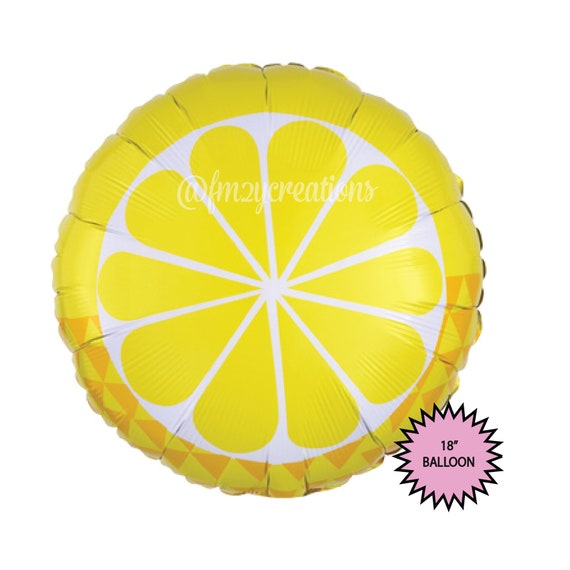 Lemon Balloon | Fruit Balloon 18" LEMON | Tropical Birthday | Main Squeeze Bridal Shower | Baby Shower | Lemonade Party Tutti Fruity Party Il_570xn