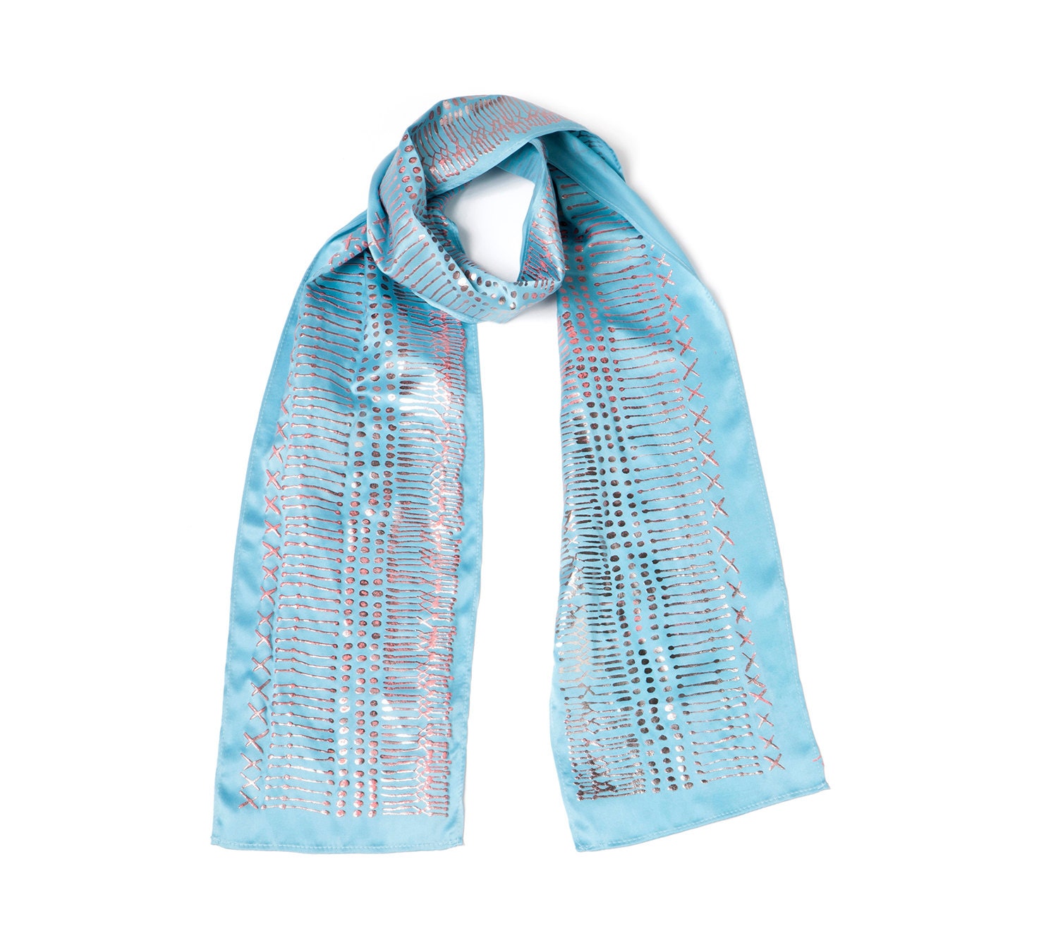 hand printed silk scarves