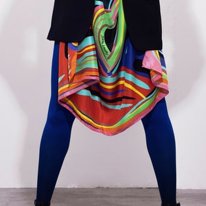 Multicolored huge square designer scarf made from twill silk, 55 inch silk Pareo body wrap, All seasons versatile Luxury accessory for her