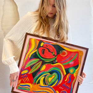 Framed silk scarf, designer scarf by Dikla Levsky