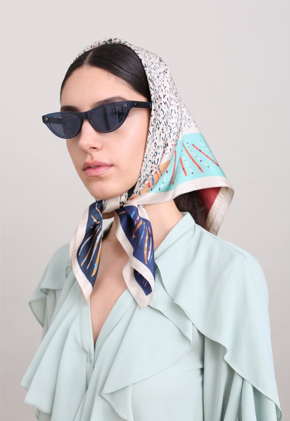 小物 Mame Hand Printed Rectangle Silk Scarf Hand Printed Rectangle Silk