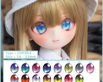 CIIWorkshop Cartoon Animetic Eyes 16mm / 18mm / 20mm / 22mm for MDD DD Dollfie dream Smart Doll BJD (Type-CIIE004 15 colours)