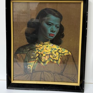 Chinese Girl, c. 1960s, original print of 1952 painting by Vladimir Tretchikoff