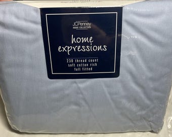 JCPenney Home Expressions Volledig passend NIEUW Blauw 230 draadjes per inch