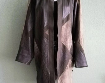 80's vintage leather coat