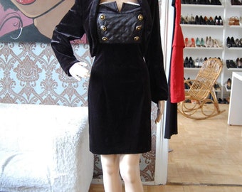 80er Vintage Kleid mit Bolero - VERA MONT