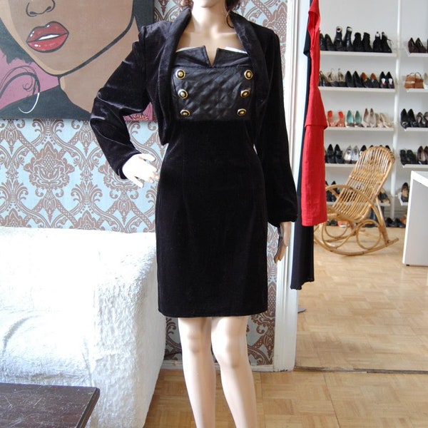 80s vintage dress with bolero - VERA MONT