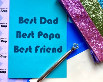 Best dad, best , personalise with grandad, grandpa, gramps, zayde, Saba, dad, daddy, fathers Day card, birthday card for dad