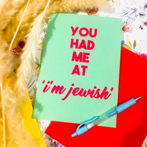 Vous m'avez eu à « Je suis juif », carte juive drôle de Saint-Valentin, carte d'anniversaire juive, carte d'anniversaire
