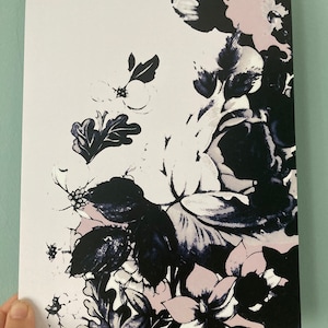Two tone floral Art Print, GALLERY WALL, flower print A4, A3, A2 print