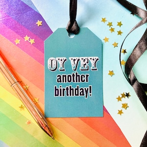 Ich biete Ihnen einen weiteren Geschenkanhänger zum Geburtstag an, Jüdisches Geschenk, Mazel Tov Geschenk, Jüdisches Geburtstagsgeschenk, Mazel Tov Geschenk,