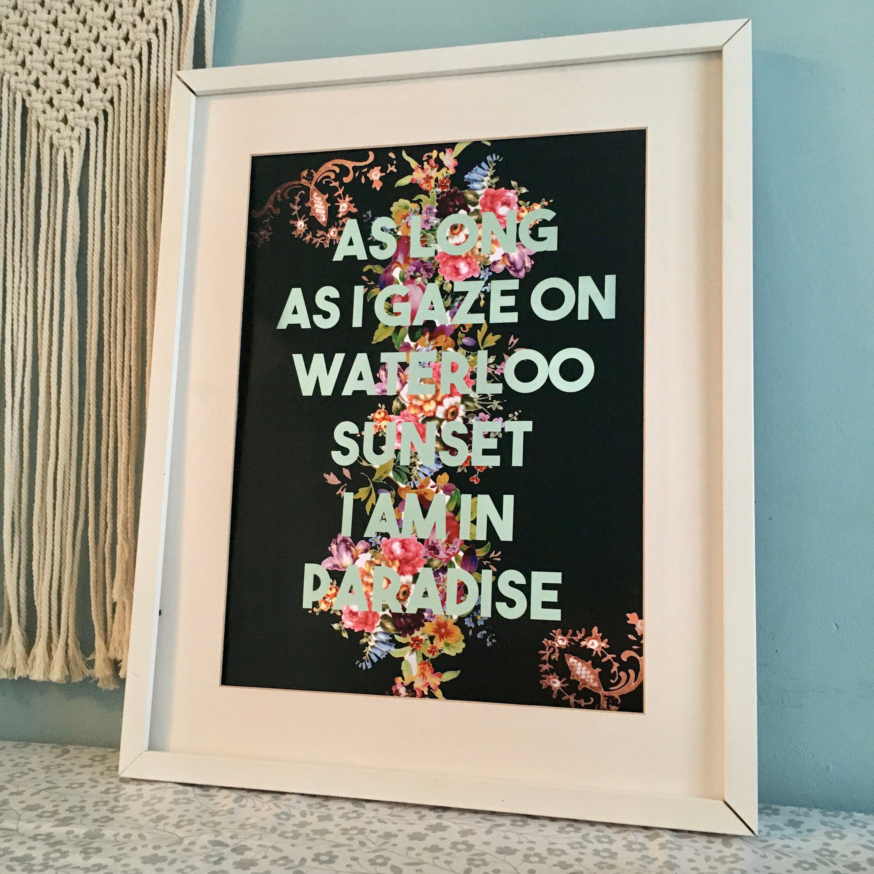 paradise lyrics Sticker for Sale by khongor1020