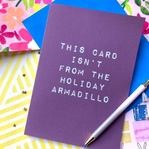 Cette carte n'est pas de la carte de Hanoucca tatou, carte de Hanoucca, carte de fête juive, amis, Hanoucca drôle