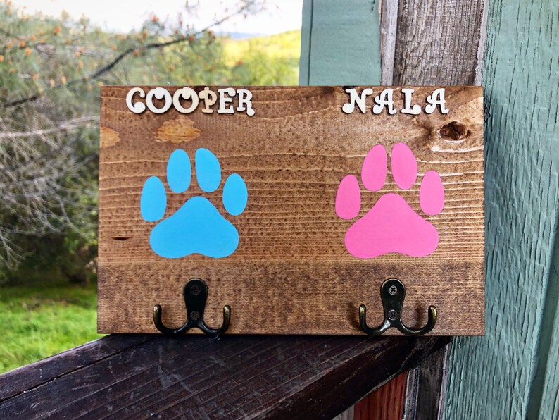 Perro estante de correa de albañil tarro tratar soporte placa | Etsy