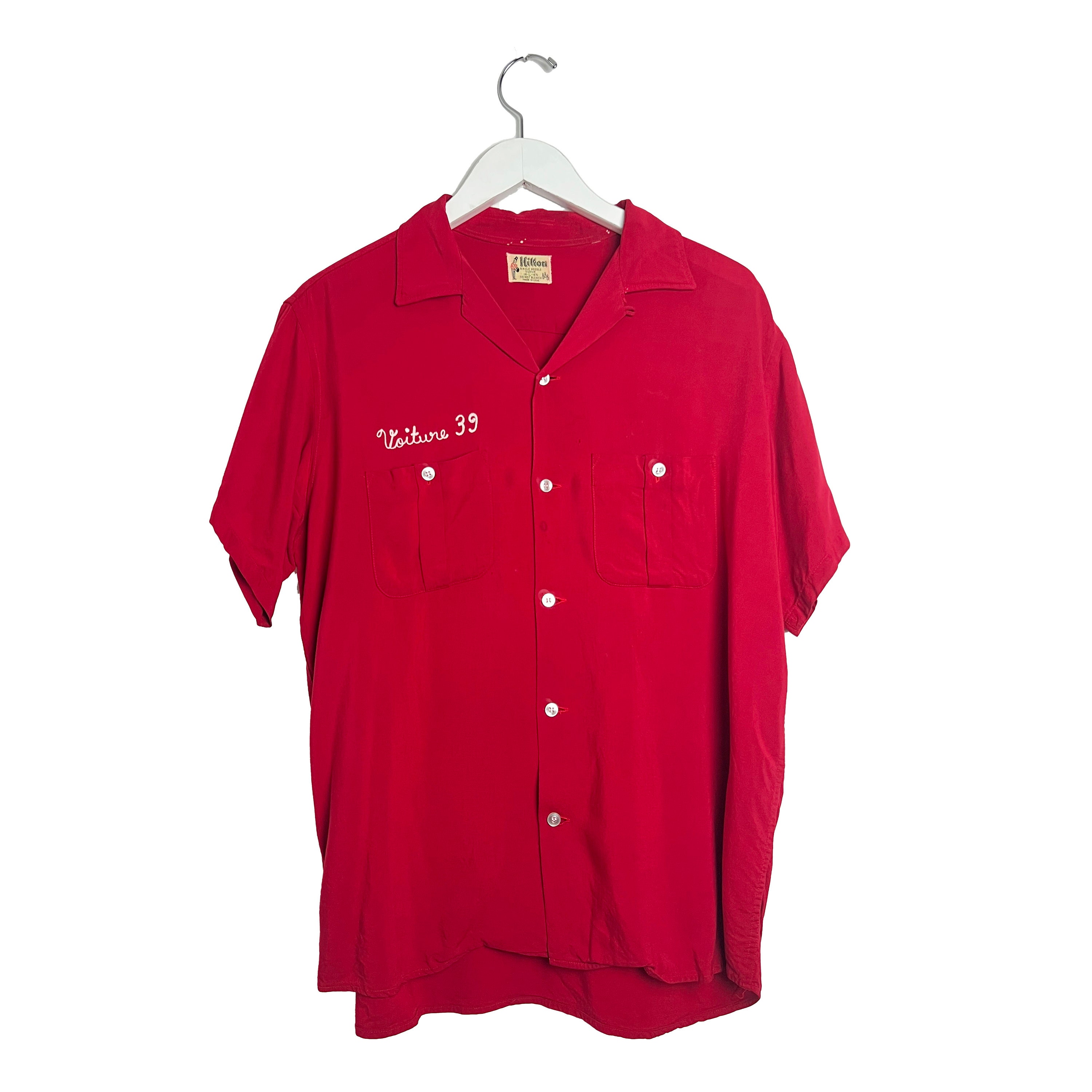 Hilton Rayon Camp Collar Rockabilly Bowling Shirt Medium - Etsy