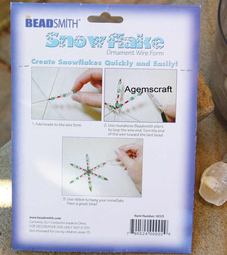 7pcs Pack Beadsmith Wire Forms Snowflake Ornament 4.5 Etsy Australia