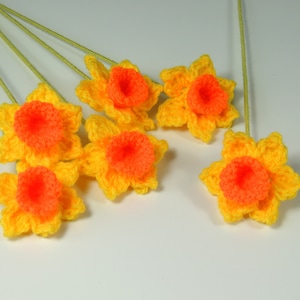 Bunch of Daffodils, Easter, Spring Flowers, Crochet Flower Bouquet, Narcissus image 1