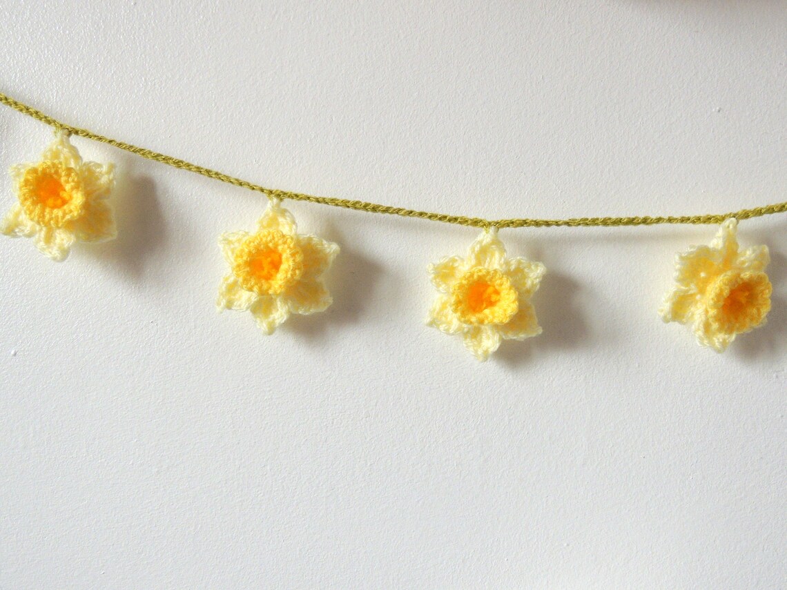Daffodil Garland Daffodil Bunting Flower Garland Spring Etsy UK