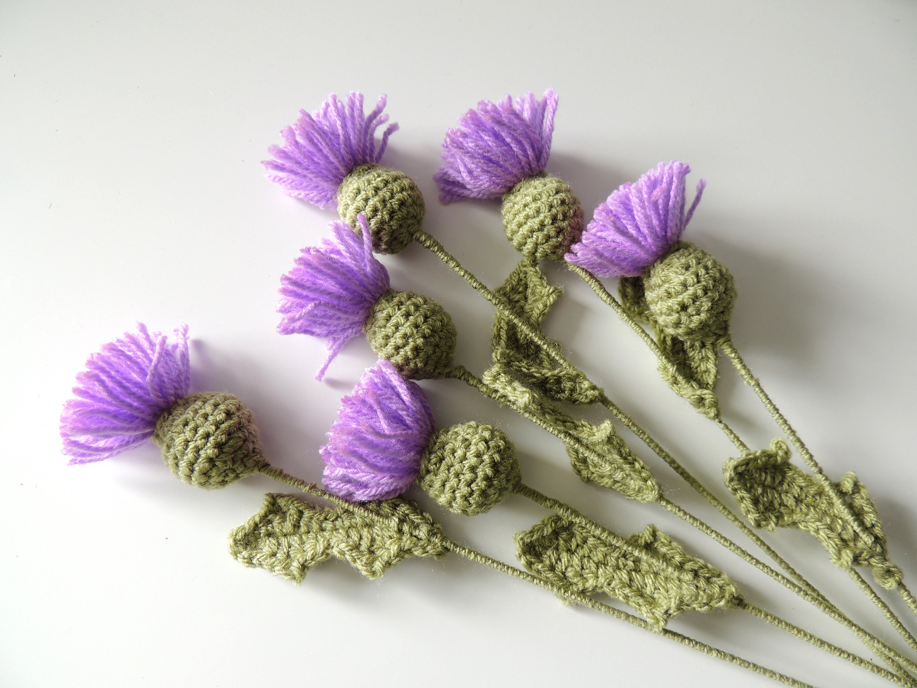 Thistles Scottish Thistles Purple Flowers Crochet Flower Etsy Australia