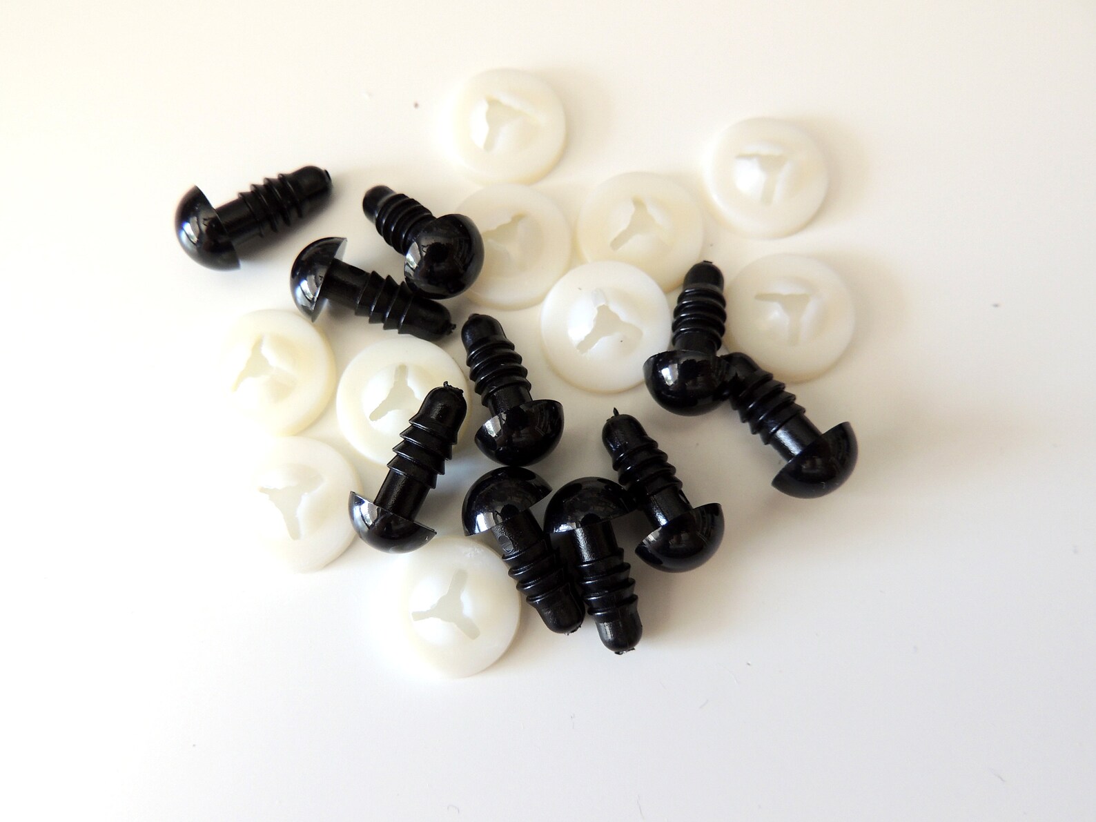 Black Safety Eyes 9mm Safety Eyes 25 Pairs Solid Black Etsy