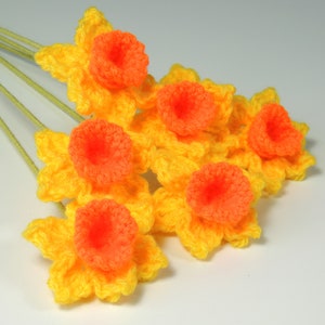 Bunch of Daffodils, Easter, Spring Flowers, Crochet Flower Bouquet, Narcissus image 3