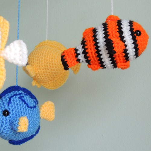 Fish Mobile Baby Mobile Baby Shower Nursery Decor Etsy