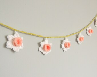 Daffodil Garland, Daffodil Bunting, Flower Garland, Spring Flowers, White Daffodil