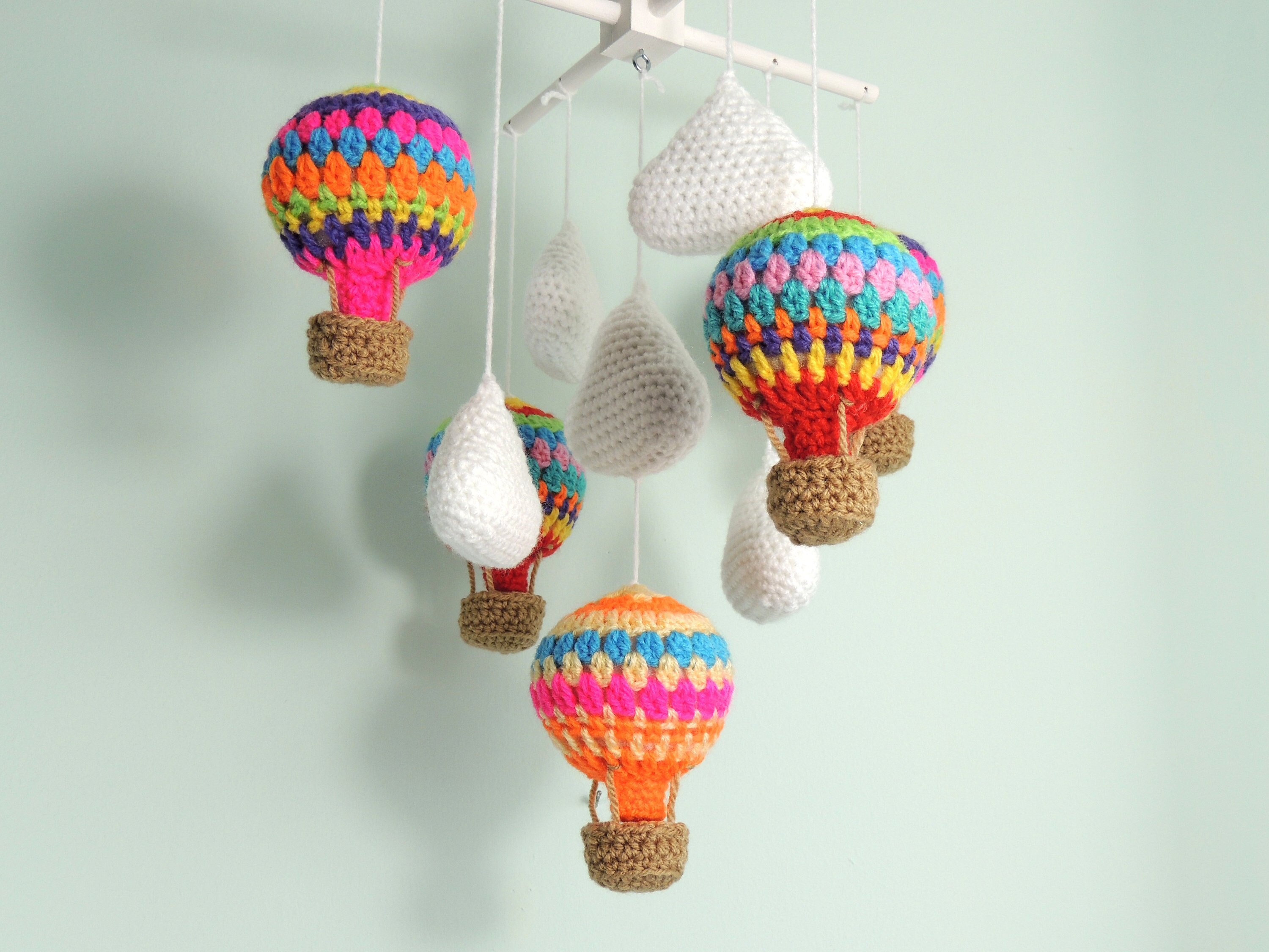 Montgolfière Mobile, Décor de Pouponnière, Mobile Bébé, Baby Shower