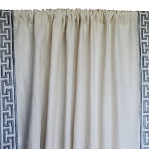 Velvet 3.5 Fabric Trim for Curtain Trim With Raised Greek Key Trim