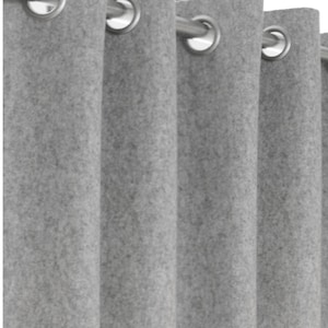 Wool Felt Curtains Light Gray Felt Curtain Panel Custom Window Curtain Customized Door Curtain Eyelet Curtain RV Camper Custom Curtains