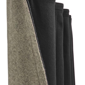 Thermal Curtains For Winter, Custom Made Double Layer Wool Felt Curtains, 99% Light Blocking Curtains, Sound Reducing Curtains, Room Divider