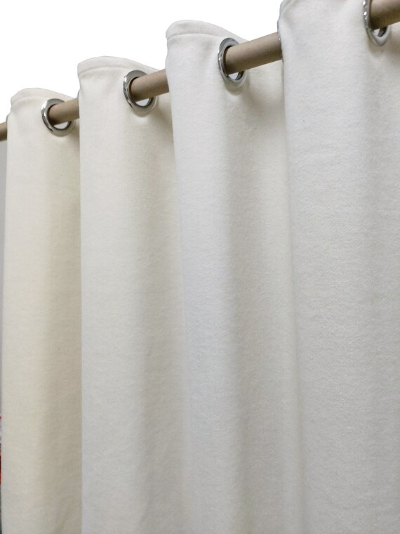 Wool Felt Curtains Light Gray Felt Curtain Panel Custom Window Etsy