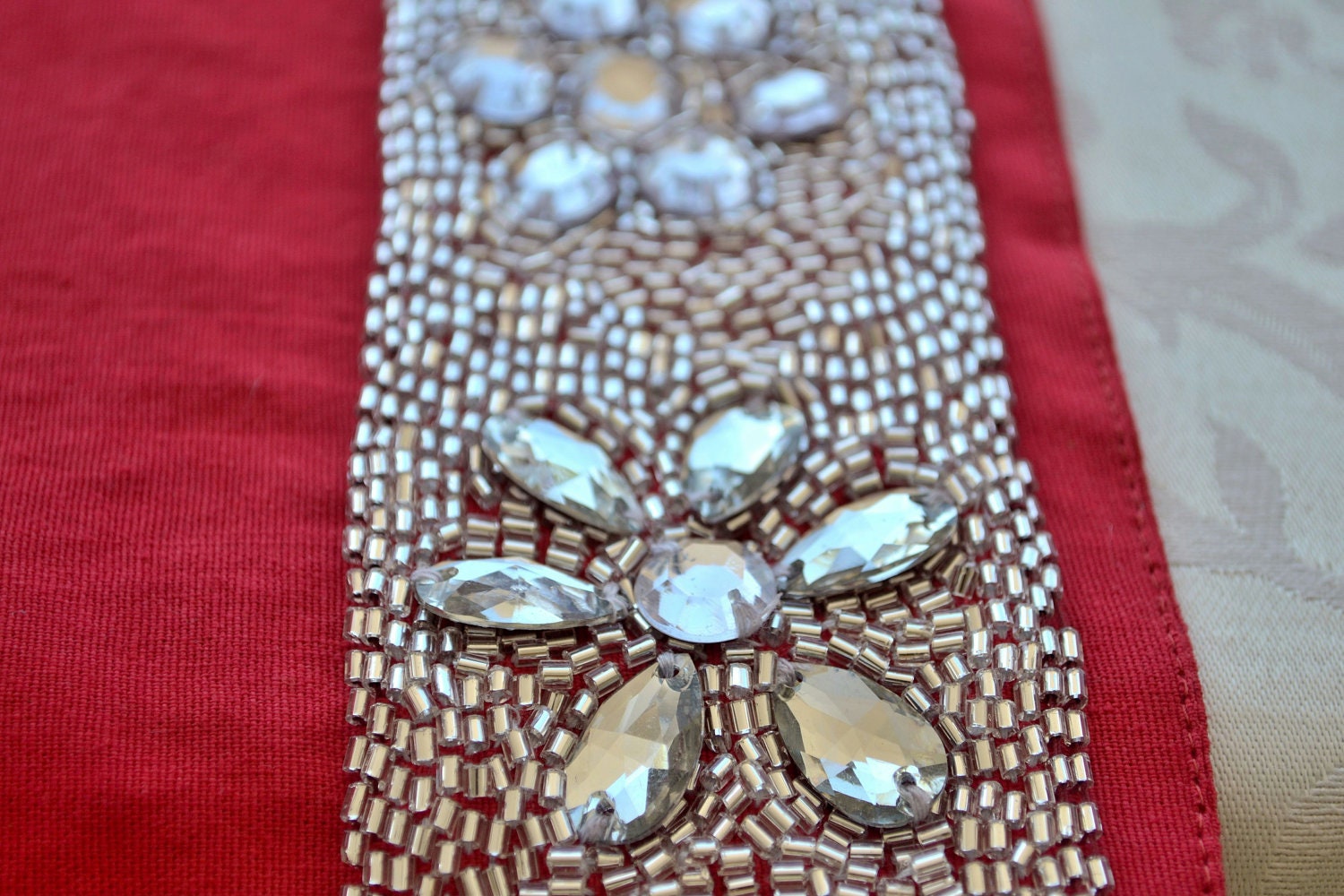Sequin Placemats Red Placemats Diamond Glaze Placemats Etsy Canada
