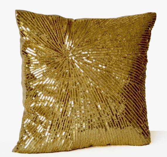 gold glitter throw pillows