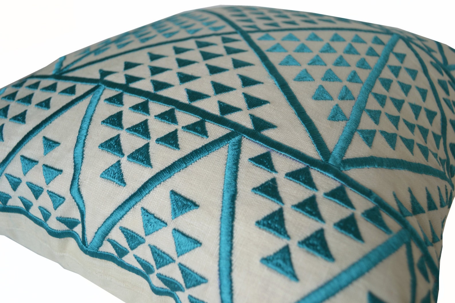 Aztec Decorative Pillow Cover Linen Throw Pillow Geometric Etsy